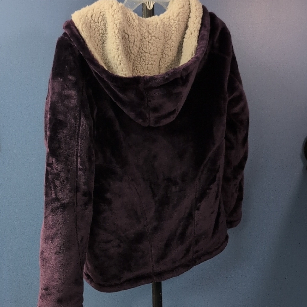 Weatherproof Purple and Cream Puffer Jacket with Sherpa Lining - Picture 5 of 6